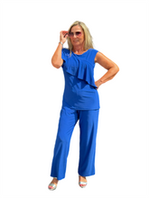 Load image into Gallery viewer, Pull-on Palazzo Pants Deep Blue
