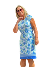 Load image into Gallery viewer, Cap-Sleeve Lined Dress with UPF50+ Cornflower
