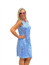 Load image into Gallery viewer, Sleeveless Scoop-Neck Dress with UPF50+ Blue Ornaments

