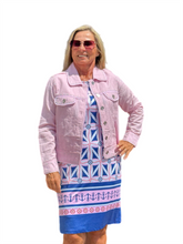 Load image into Gallery viewer, Cap-Sleeve Lined Dress with UPF50+ Nautical
