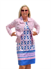 Load image into Gallery viewer, Cap-Sleeve Lined Dress with UPF50+ Nautical
