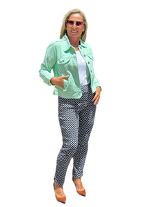 Ankle-length Pull-on Stretch Pants Navy