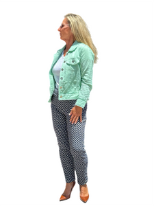 Ankle-length Pull-on Stretch Pants Navy