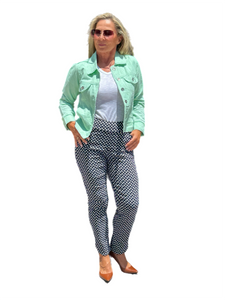 Ankle-length Pull-on Stretch Pants Navy