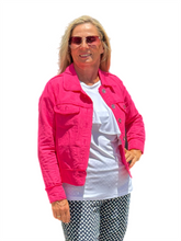 Load image into Gallery viewer, Long-Sleeve Linen Jacket Fuchsia
