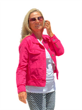 Load image into Gallery viewer, Long-Sleeve Linen Jacket Fuchsia
