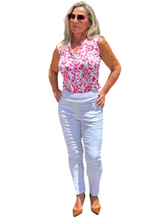 Load image into Gallery viewer, Sleeveless V-Neck Top Pink Ornaments
