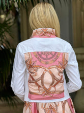 Load image into Gallery viewer, The White Denim Jacket / Pink Stirrup
