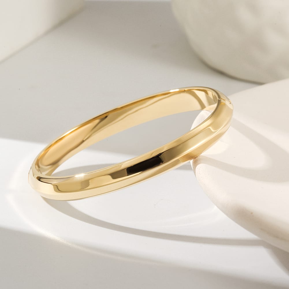Dallas Bangle Yellow Gold Finish - Back of the Bay Boutique