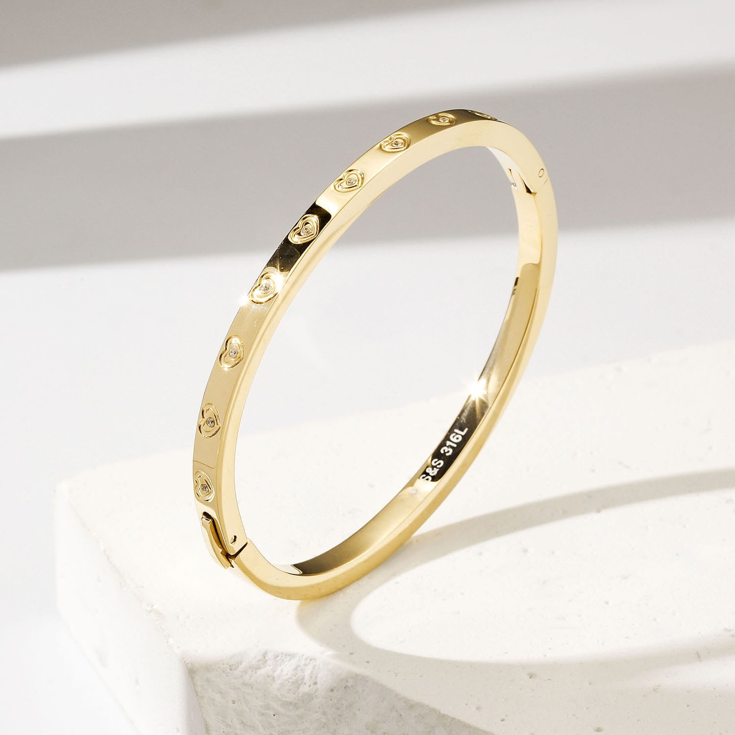 Valentina Bangle Yellow Gold Finish - Back of the Bay Boutique
