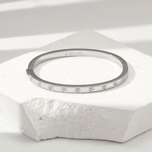 Load image into Gallery viewer, Valentina Bangle White Gold Finish
