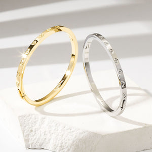 Valentina Bangle White Gold Finish