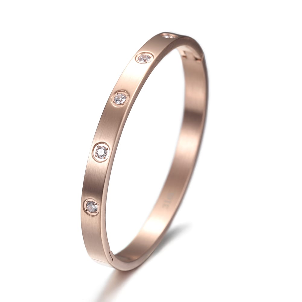Lilly Bangle Rose Gold Finish - Back of the Bay Boutique