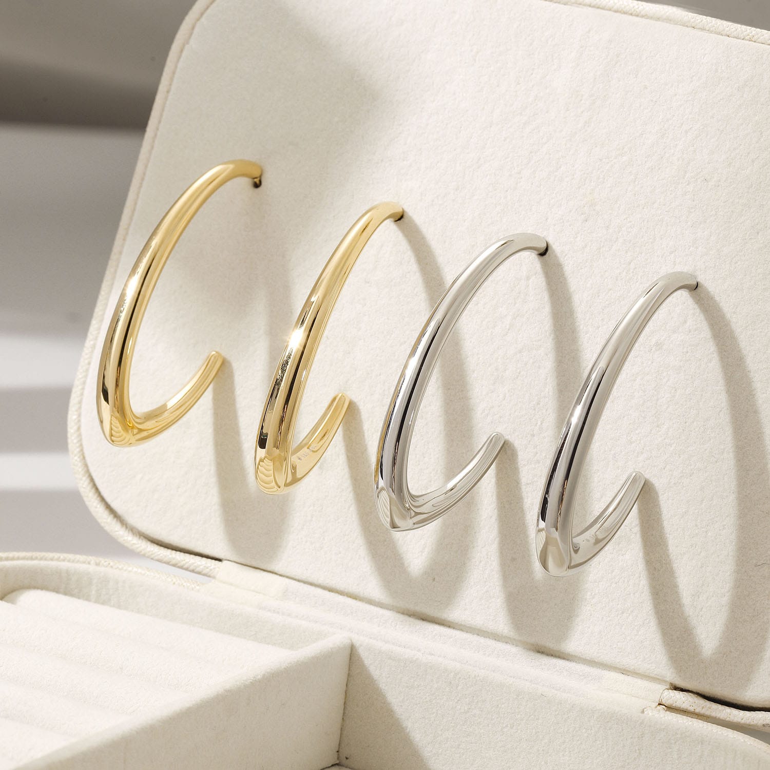 Linda Earring White Gold Finish - Back of the Bay Boutique
