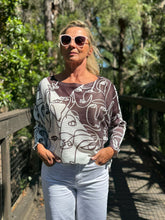 Load image into Gallery viewer, Long Sleeve Knit Sweater Abstract Faces - MADE IN ITALY

