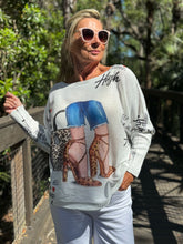 Load image into Gallery viewer, Long Sleeve Knit Sweater Heels Up - MADE IN ITALY
