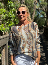 Load image into Gallery viewer, Long Sleeve Knit Sweater Roaring Chains - MADE IN ITALY
