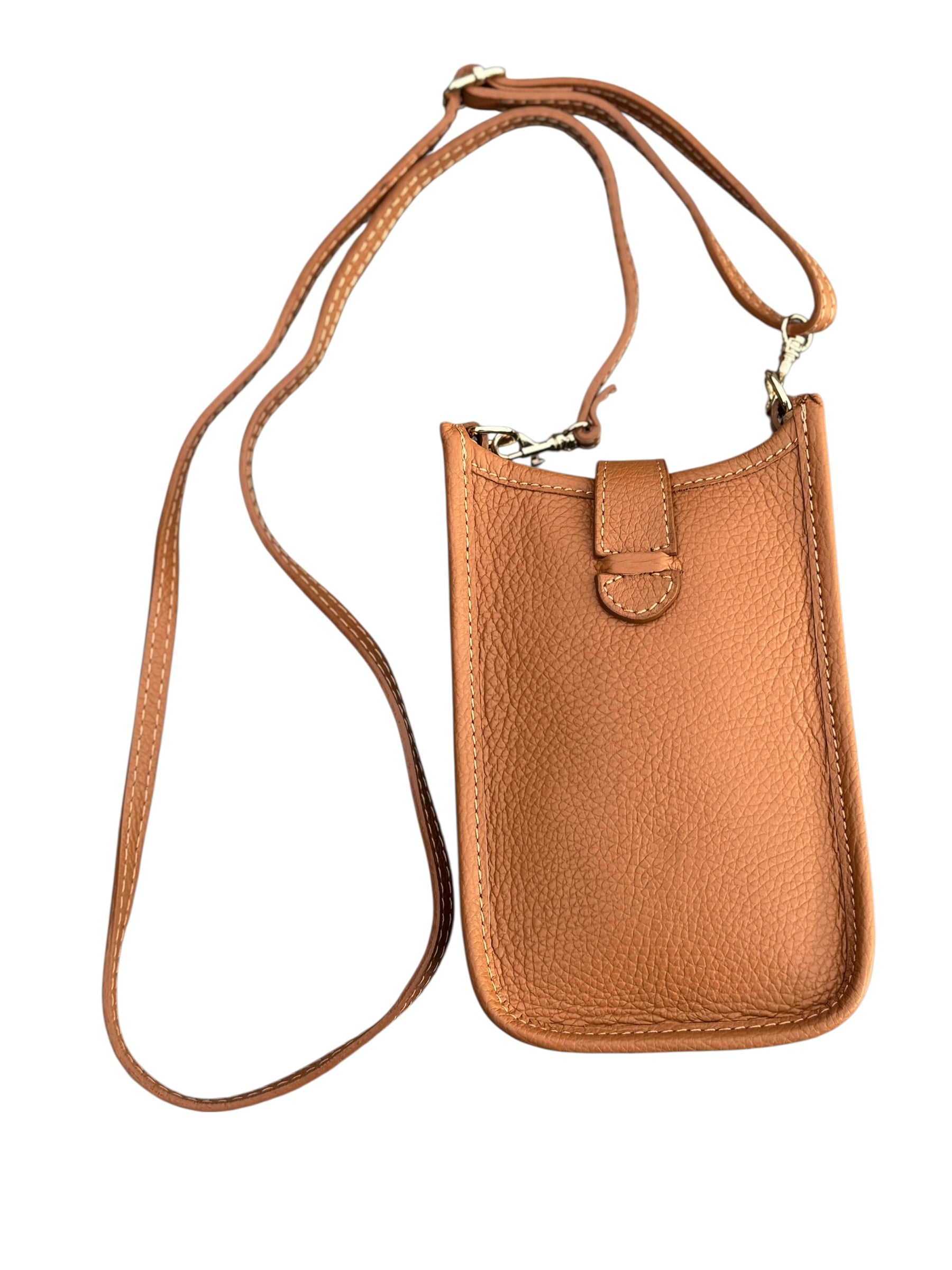 Cellphone Raffia Crossbody Bag Camel - Back of the Bay Boutique