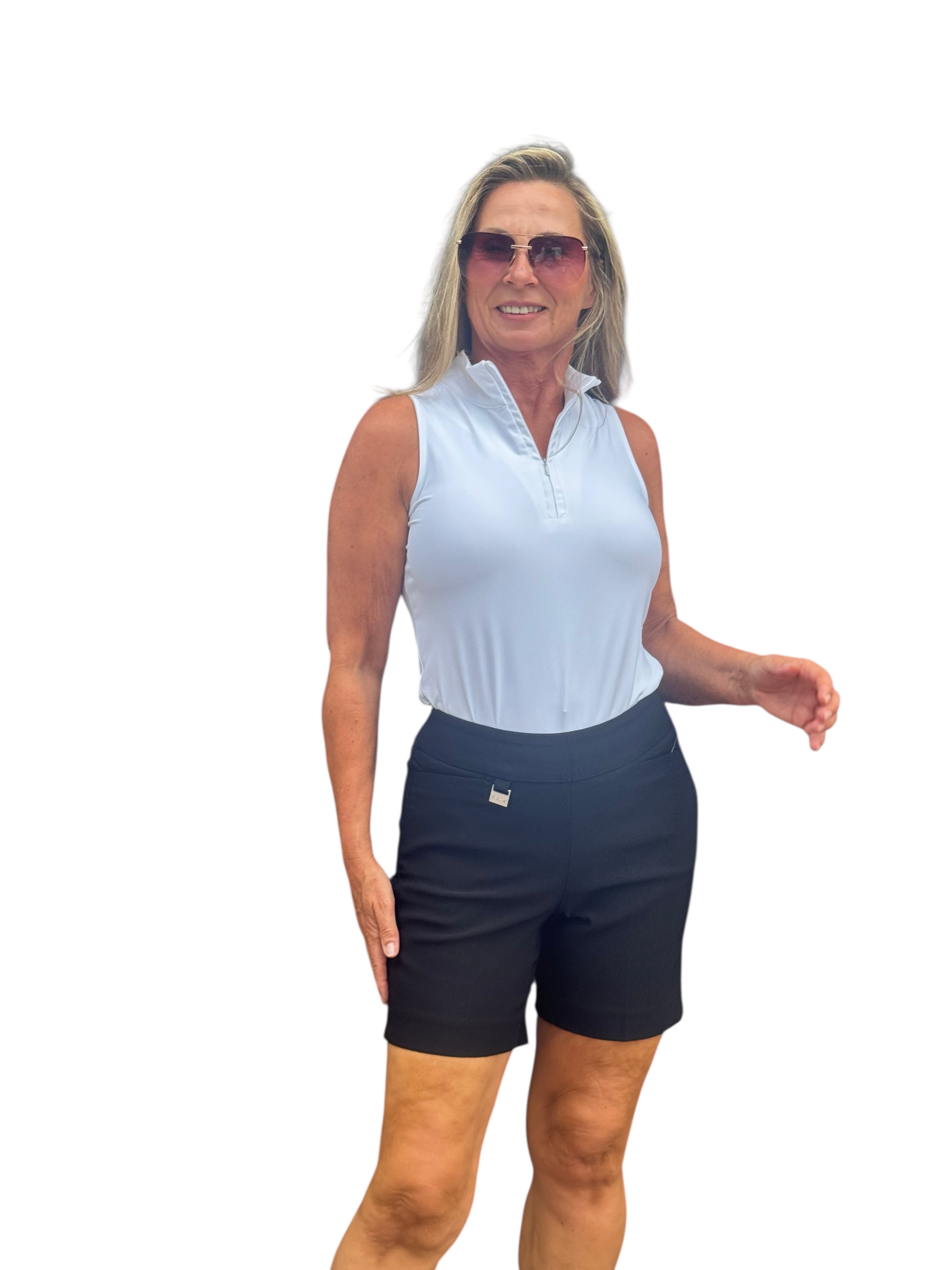 6" Inseam Pull-on Stretch Shorts Black
