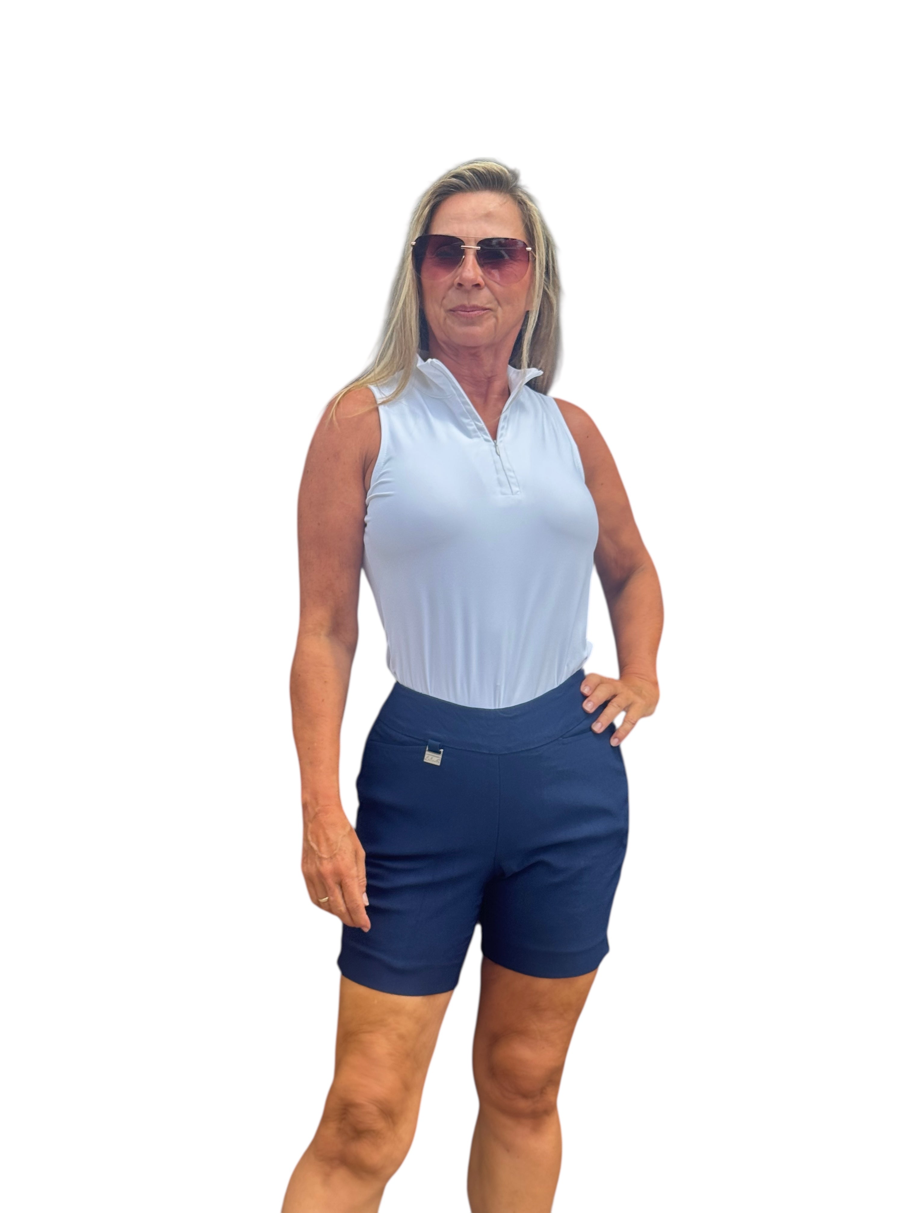 6" Inseam Pull-on Stretch Shorts Navy