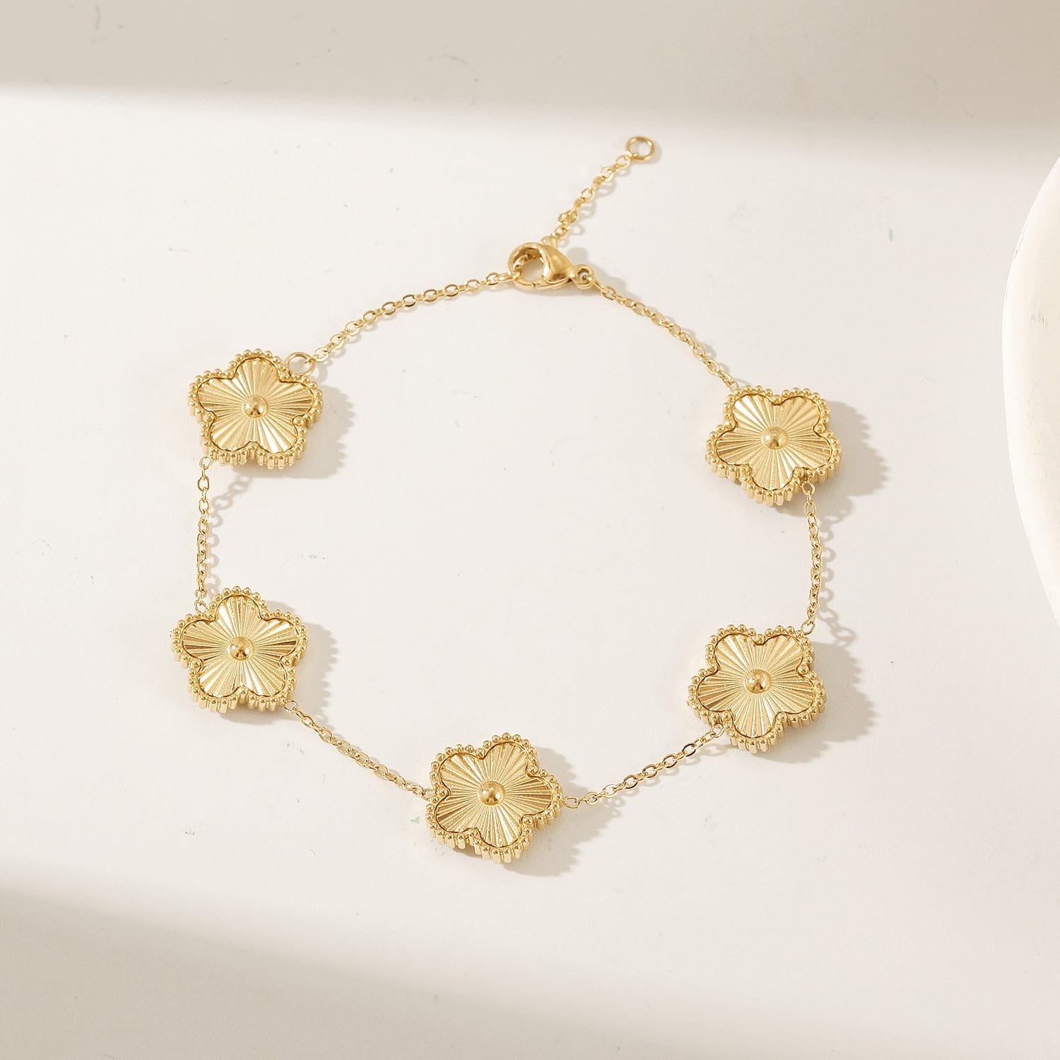 Crystalady Jewelry Daisy Bracelet Yellow Gold Finish – Back Of The Bay ...