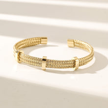 Load image into Gallery viewer, Louisa Cuff Yellow Gold Finish
