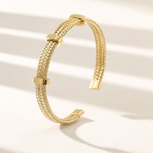 Load image into Gallery viewer, Louisa Cuff Yellow Gold Finish
