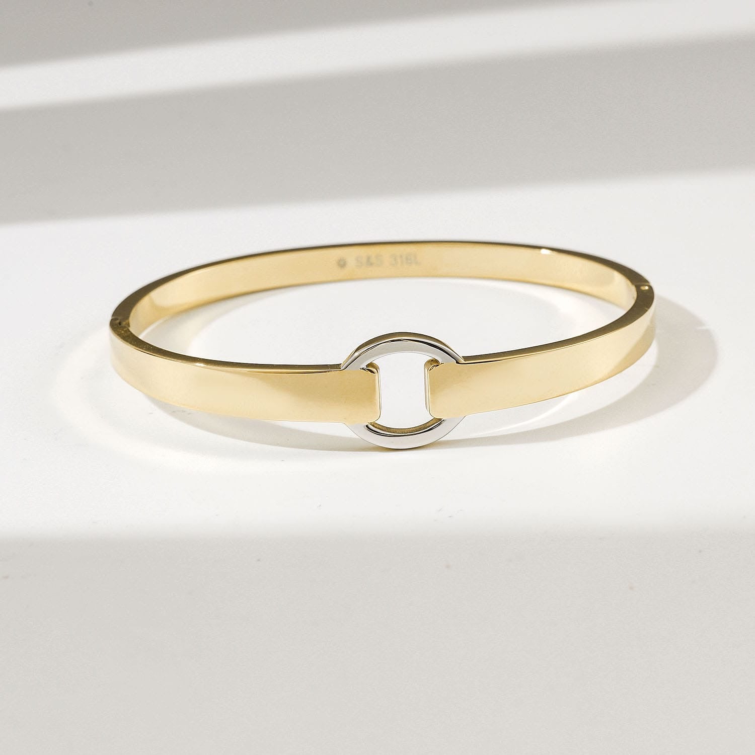 Forever Bangle Two-Tone Finish - Back of the Bay Boutique