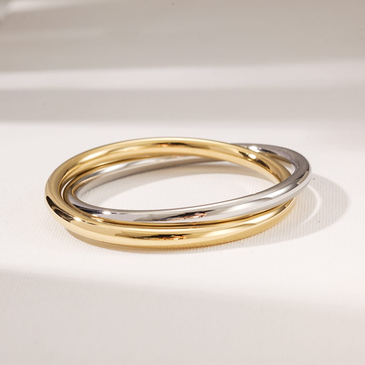 Roll-On Bangle Two-Tone Finish - Back of the Bay Boutique