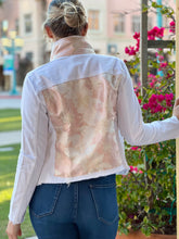 Load image into Gallery viewer, The White Denim Jacket / Pink Shimmer
