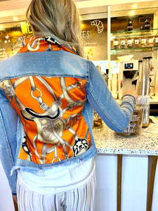 The Light Denim Jacket / Orange Equestrian