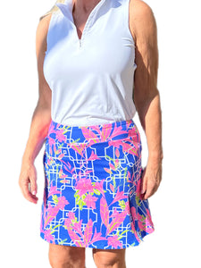 Pull-on Zip Skort with UPF50+ Lily Blue