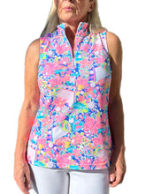 Load image into Gallery viewer, High Zip-Neck Sleeveless Top with UPF50+ Pickle Ball
