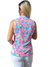 Load image into Gallery viewer, High Zip-Neck Sleeveless Top with UPF50+ Pickle Ball
