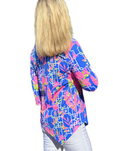 Load image into Gallery viewer, Asymmetrical Hemline Top with UPF50+ Lily Blue
