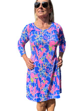 Load image into Gallery viewer, Travel Dress Spring/Summer with UPF50+ Lily Blue
