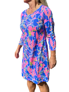 Travel Dress Spring/Summer with UPF50+ Lily Blue