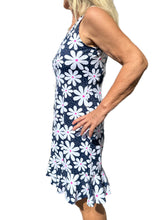 Load image into Gallery viewer, Ruffle Dress with UPF50+ Daisy Navy
