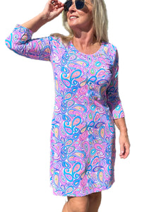 Travel Dress Spring/Summer with UPF50+ Paisley