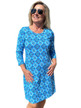 Load image into Gallery viewer, Travel Dress Spring/Summer with UPF50+ Turtles Navy
