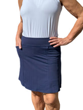 Load image into Gallery viewer, 17&quot; Pull-on Skort with UPF50+ Navy
