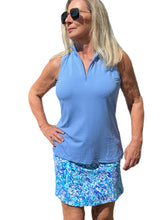 Load image into Gallery viewer, High Zip-Neck Sleeveless Top with UPF50+ Clear Periwinkle
