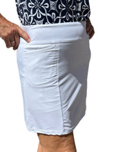 Load image into Gallery viewer, 15&quot; Pull-On Fun Skort with UPF50+ White
