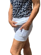 Load image into Gallery viewer, 15&quot; Pull-On Fun Skort with UPF50+ White
